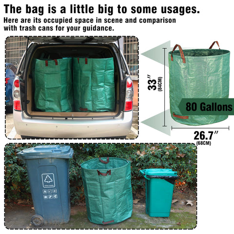 Gardzen heavy-duty polypropylene yard waste bags designed for tough garden debris