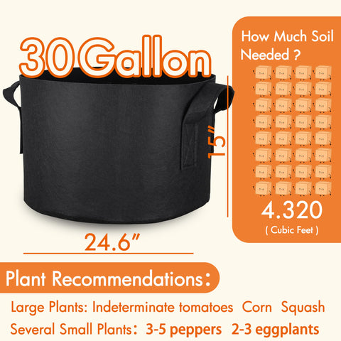 Gardzen heavyweight nonwoven fabric grow bags resist tears for durable patio gardening