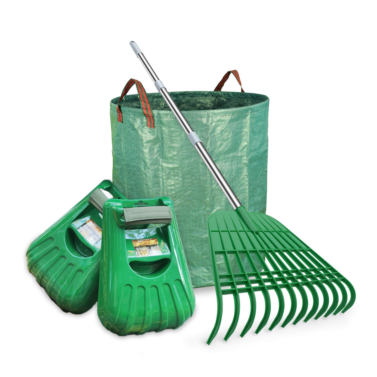 Gardzen large leaf scoop for quick, effortless leaf collection on lawns.