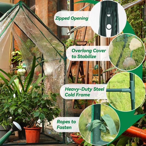 Gardzen mini greenhouse clear cover provides 360-degree sunlight for seedlings