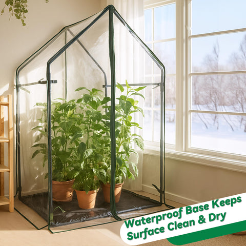 Gardzen mini greenhouse dual-zip ventilation promotes air circulation