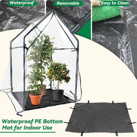Gardzen mini greenhouse powder-coated steel frame withstands outdoor weather