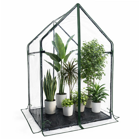 Gardzen mini greenhouse vertical design for tall plants and shelving