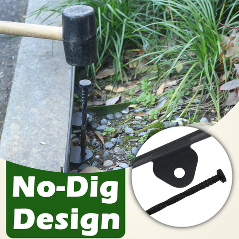 Gardzen mulch-retention edging helps keep mulch in place during windy days.