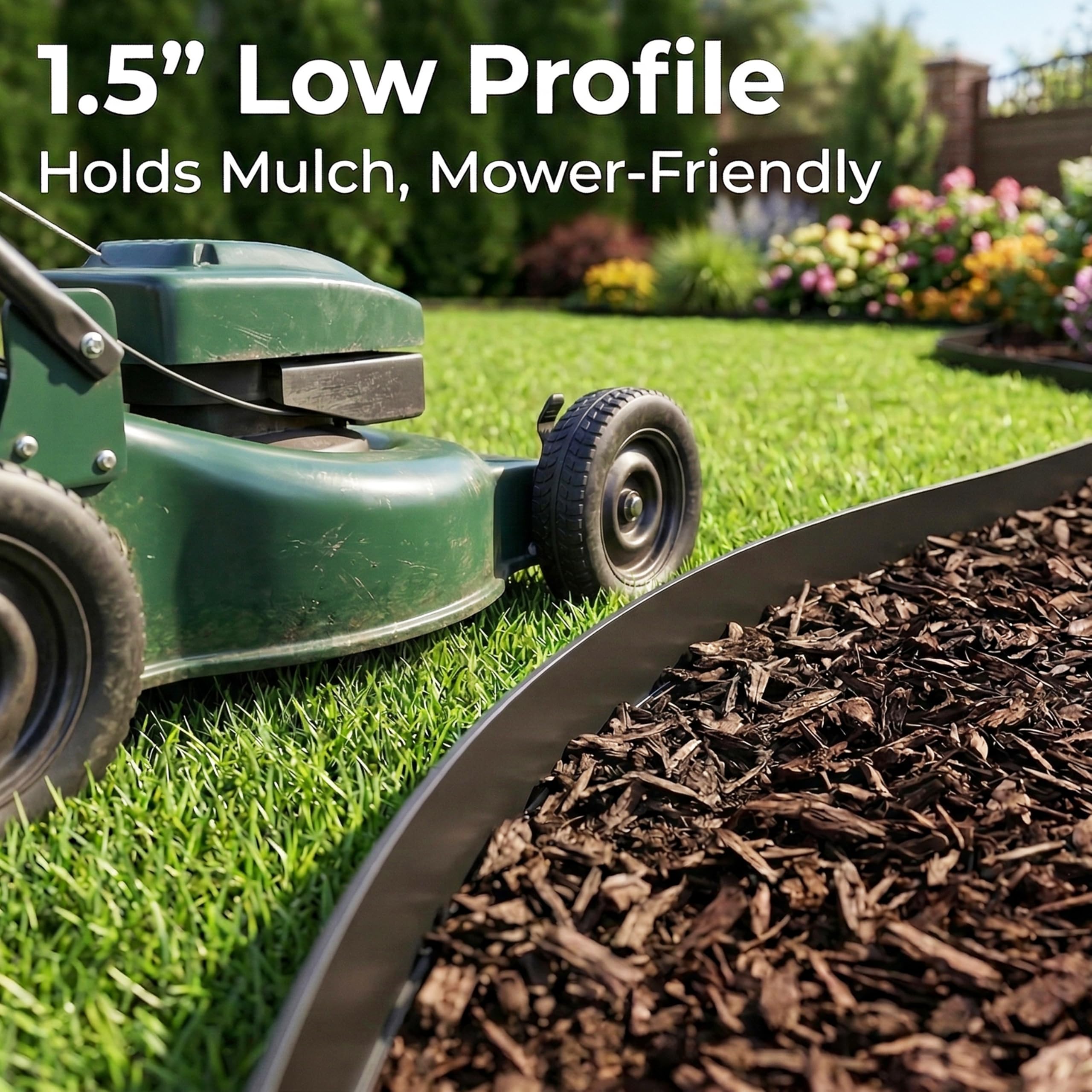 Gardzen paver edging trim is easy to cut and nail in place