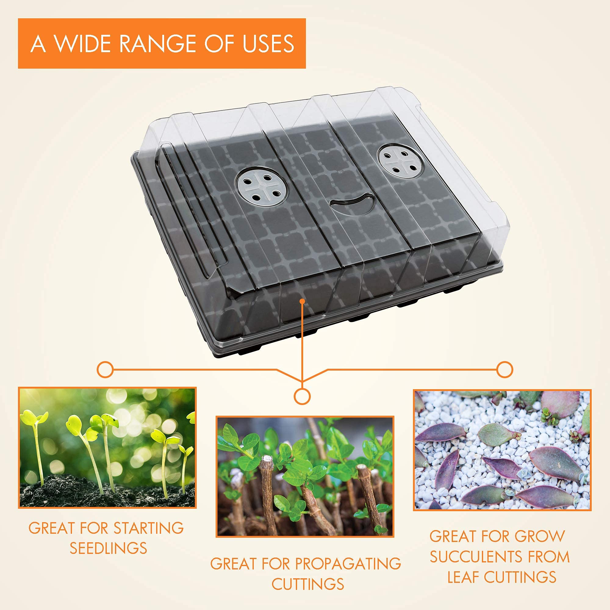 Gardzen propagation tray supports rooting cuttings and seedling establishment