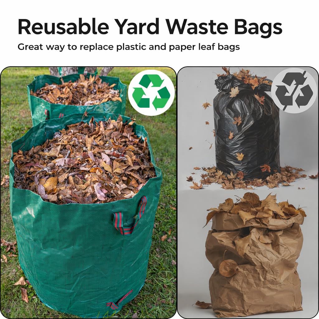 Gardzen reusable garden bags promote sustainability by reducing disposable bags.