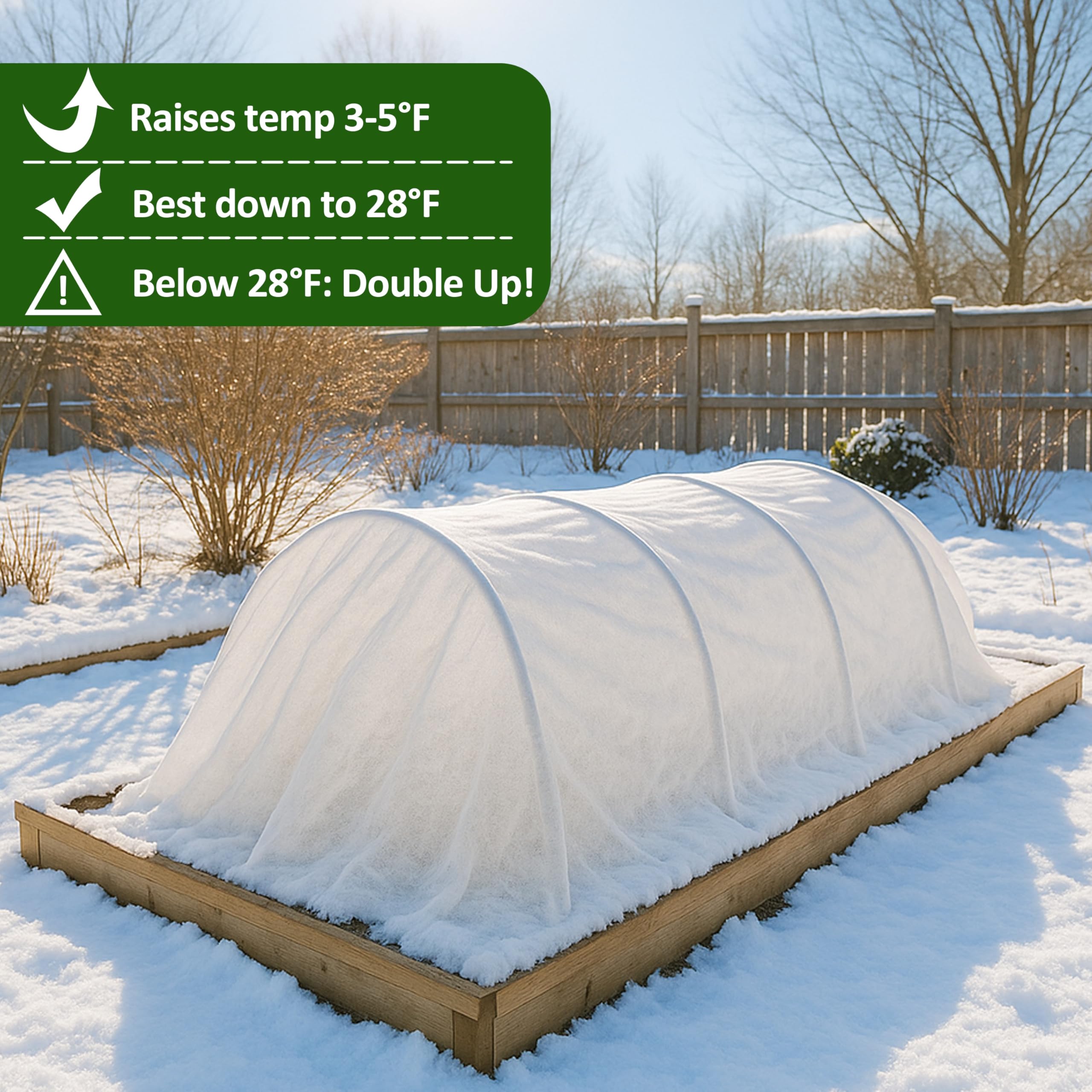 Gardzen reusable winter cover folded for easy storage
