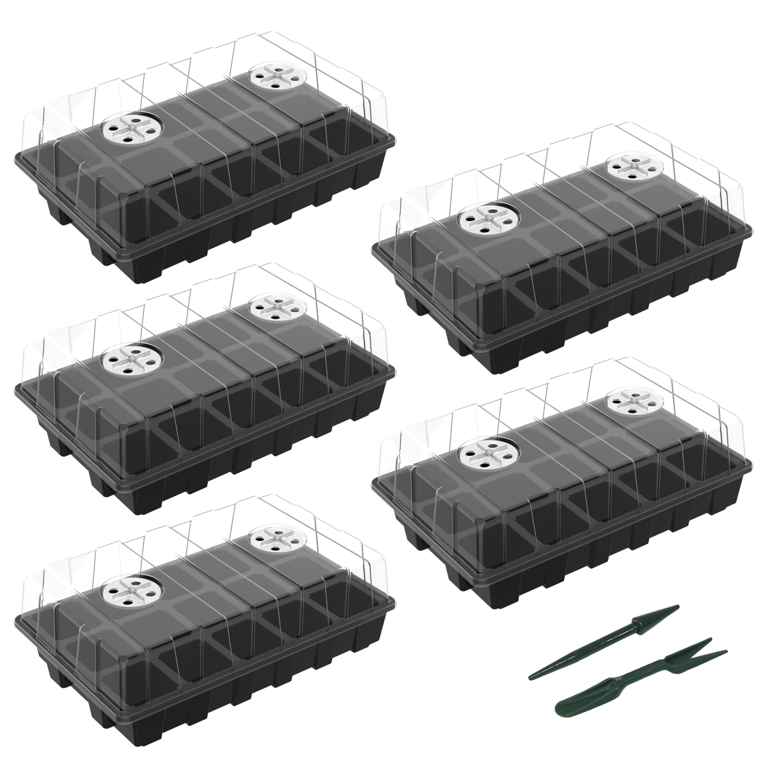 Gardzen seed starter kit vented dome demonstrates adjustable airflow for healthy germination