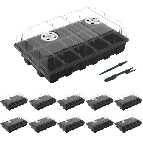 Gardzen seed starter tray with 15-cell capacity ready for seed germination