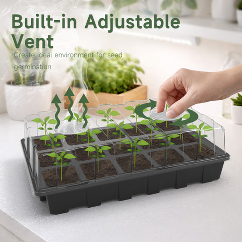Gardzen seed starter tray clear dome lets you watch growth progress