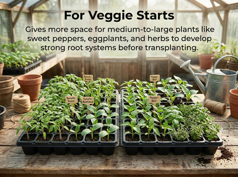 Gardzen seed starter tray drainage holes prevent waterlogged roots.