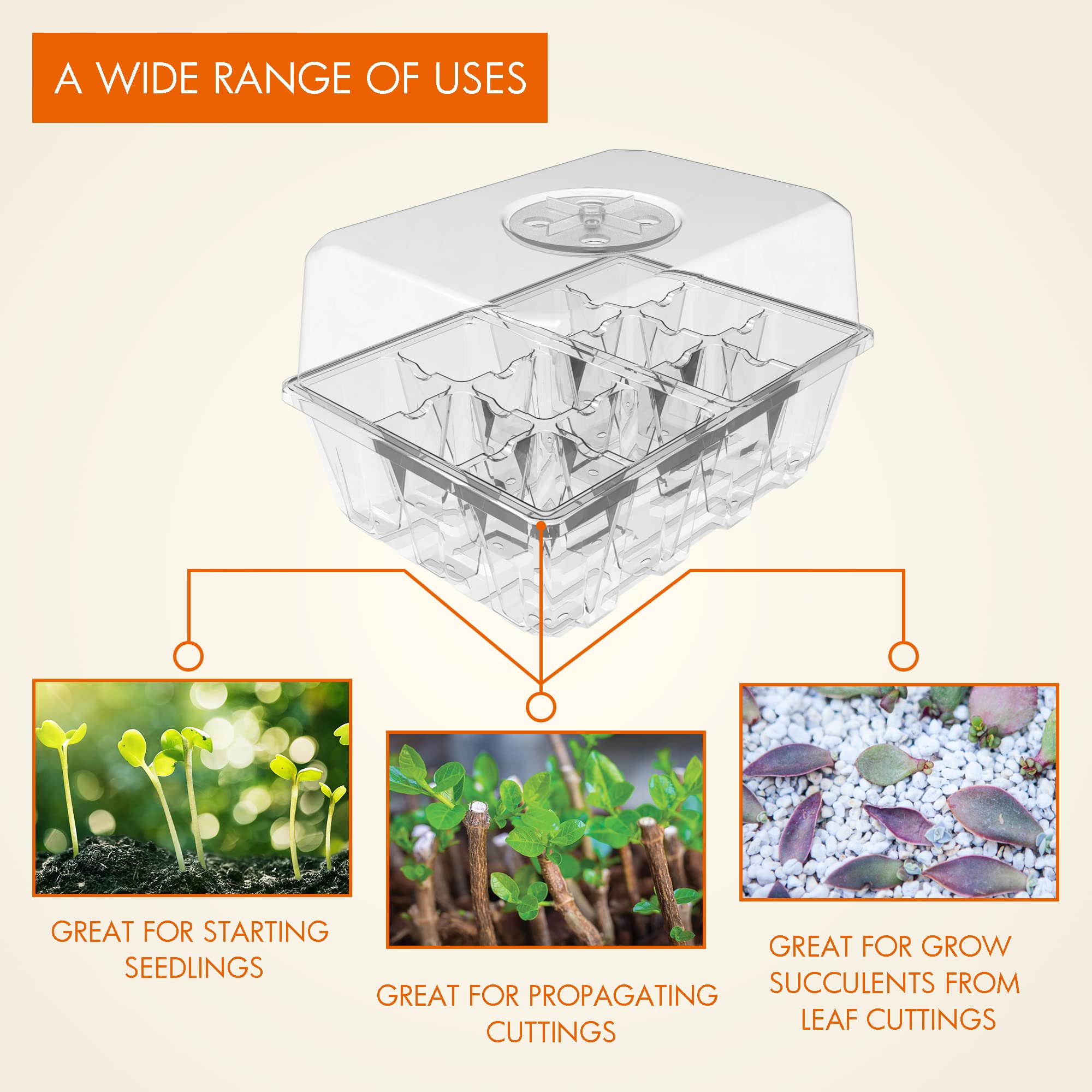 Gardzen durable plastic ensures repeated use in busy seed starts.
