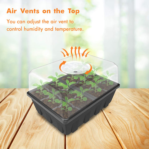 Gardzen clear dome view lets you monitor early growth without lifting.