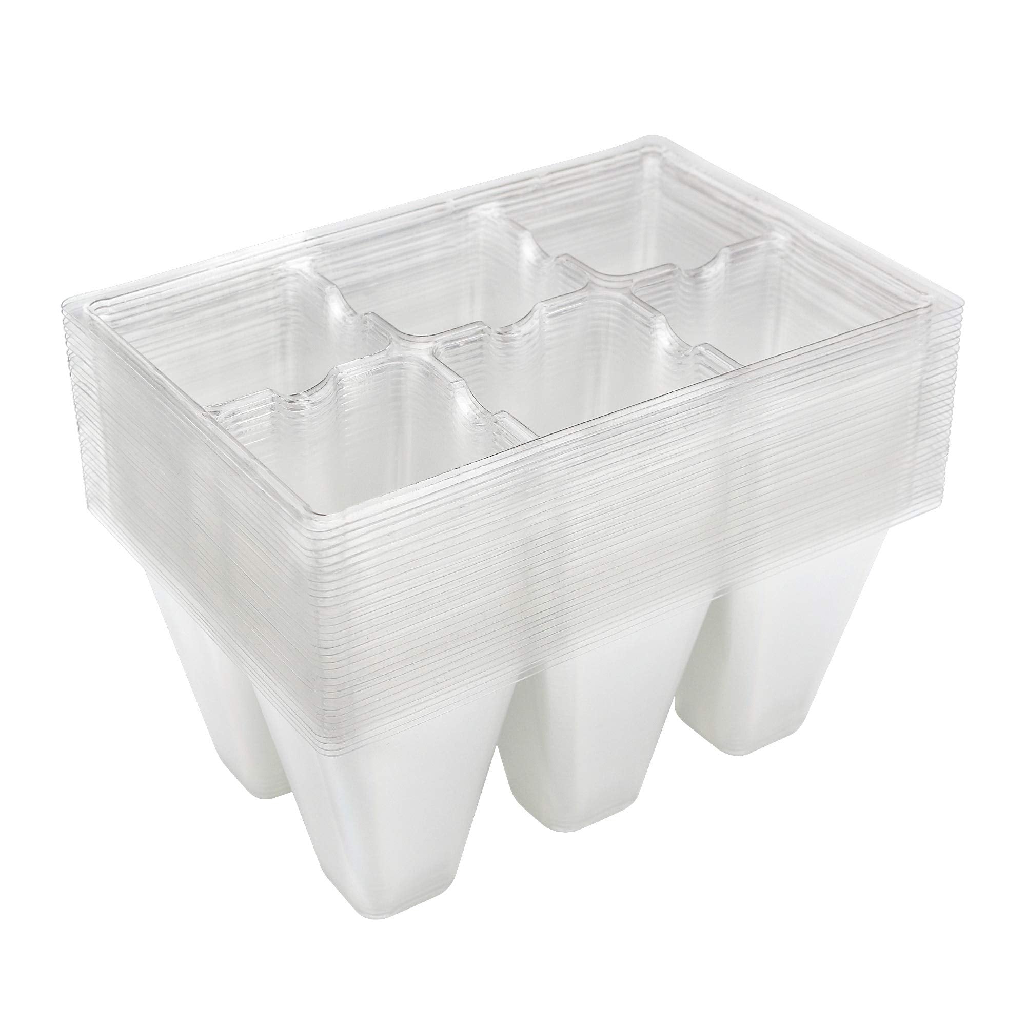 Gardzen seed starting tray with clear lid shows 6-cell layout for easy germination monitoring.