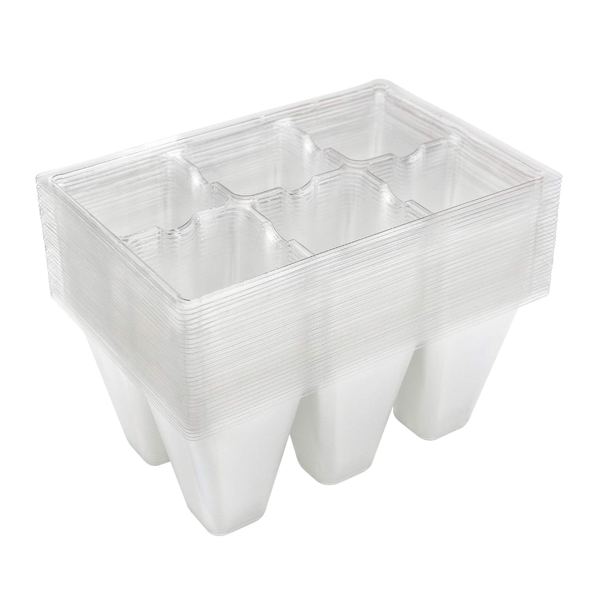 Gardzen seed starting tray with clear lid shows 6-cell layout for easy germination monitoring.