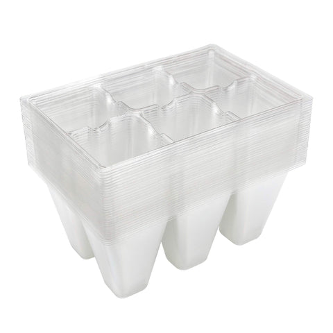 Gardzen seed starting tray with clear lid shows 6-cell layout for easy germination monitoring.