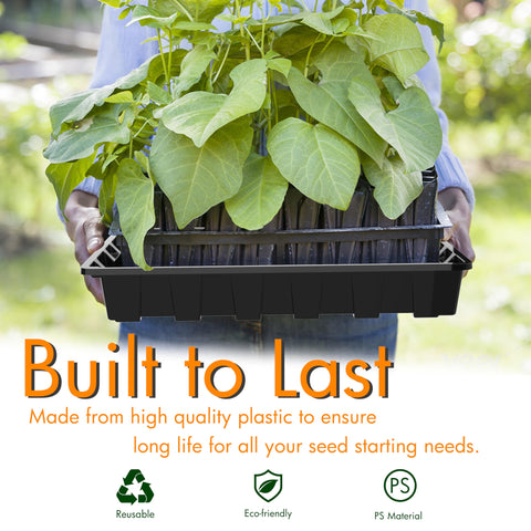 Gardzen seed tray no-drain-holes keeps surfaces clean during germination.