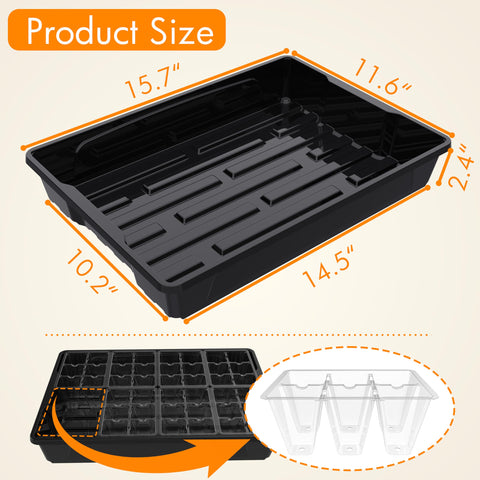 Gardzen seed trays with dibber and widger included for easy handling and transplanting