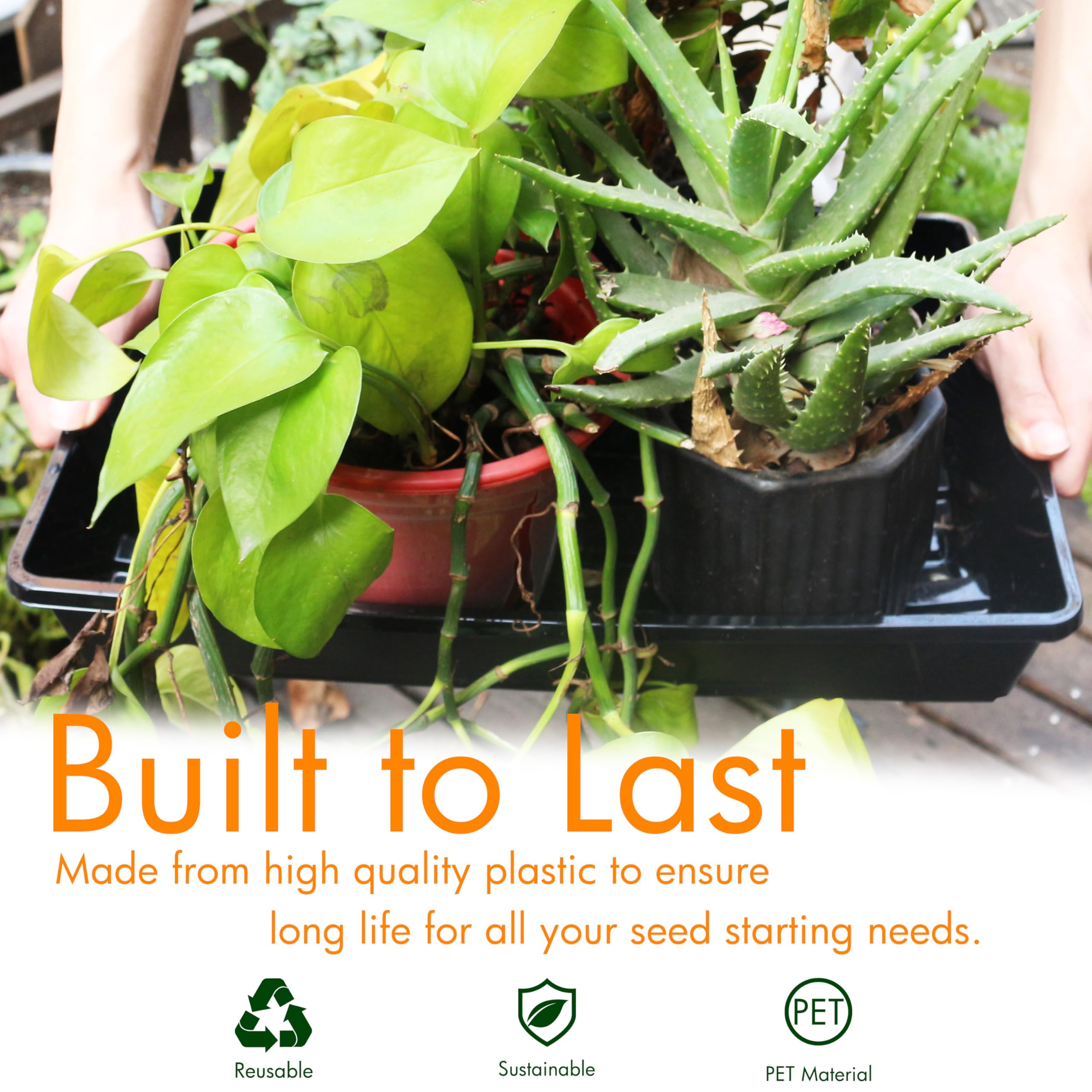 Gardzen seed trays stackable design saving space during gardening