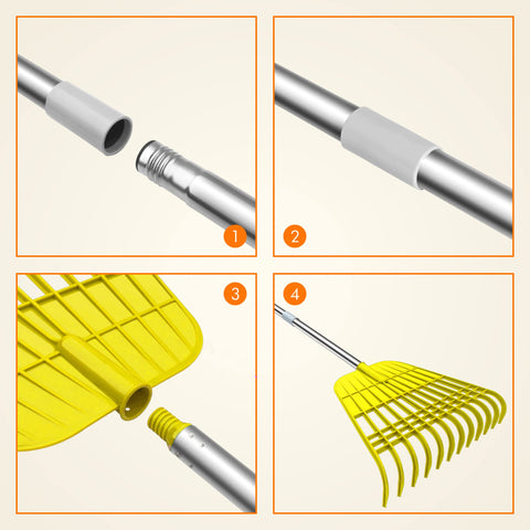 Gardzen sturdy steel handle provides durable, lightweight grip.