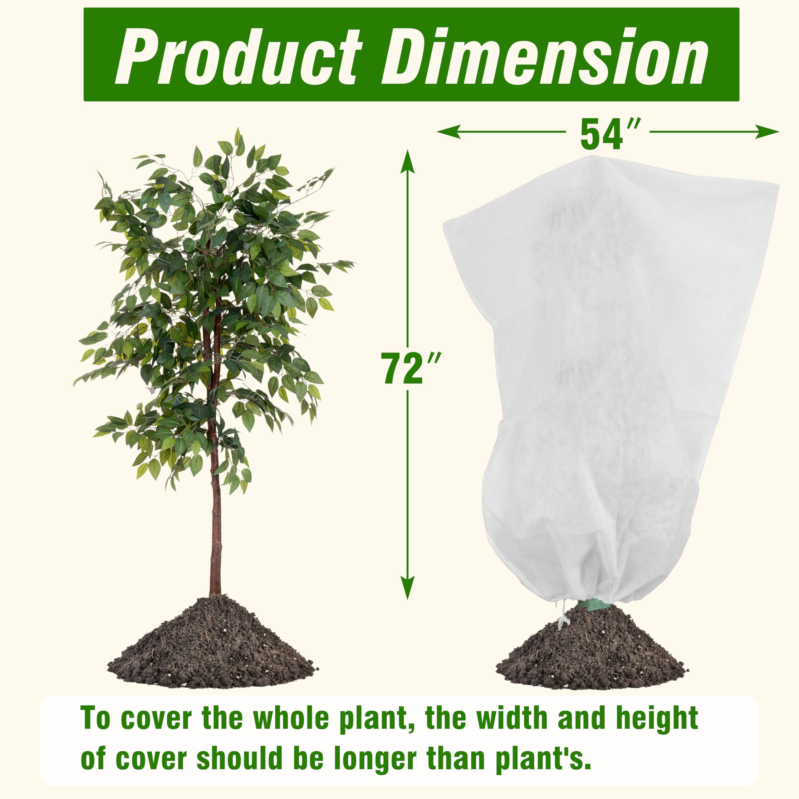 Gardzen three-size plant covers protect saplings, roses, and vegetables against cold weather.