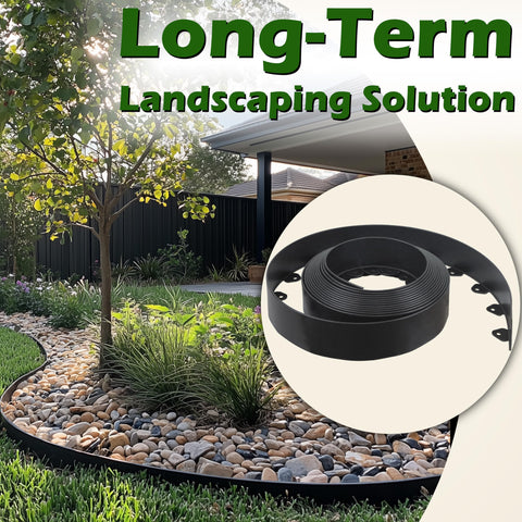 Gardzen tree-ring edging at 3 inches height defines planting areas gracefully