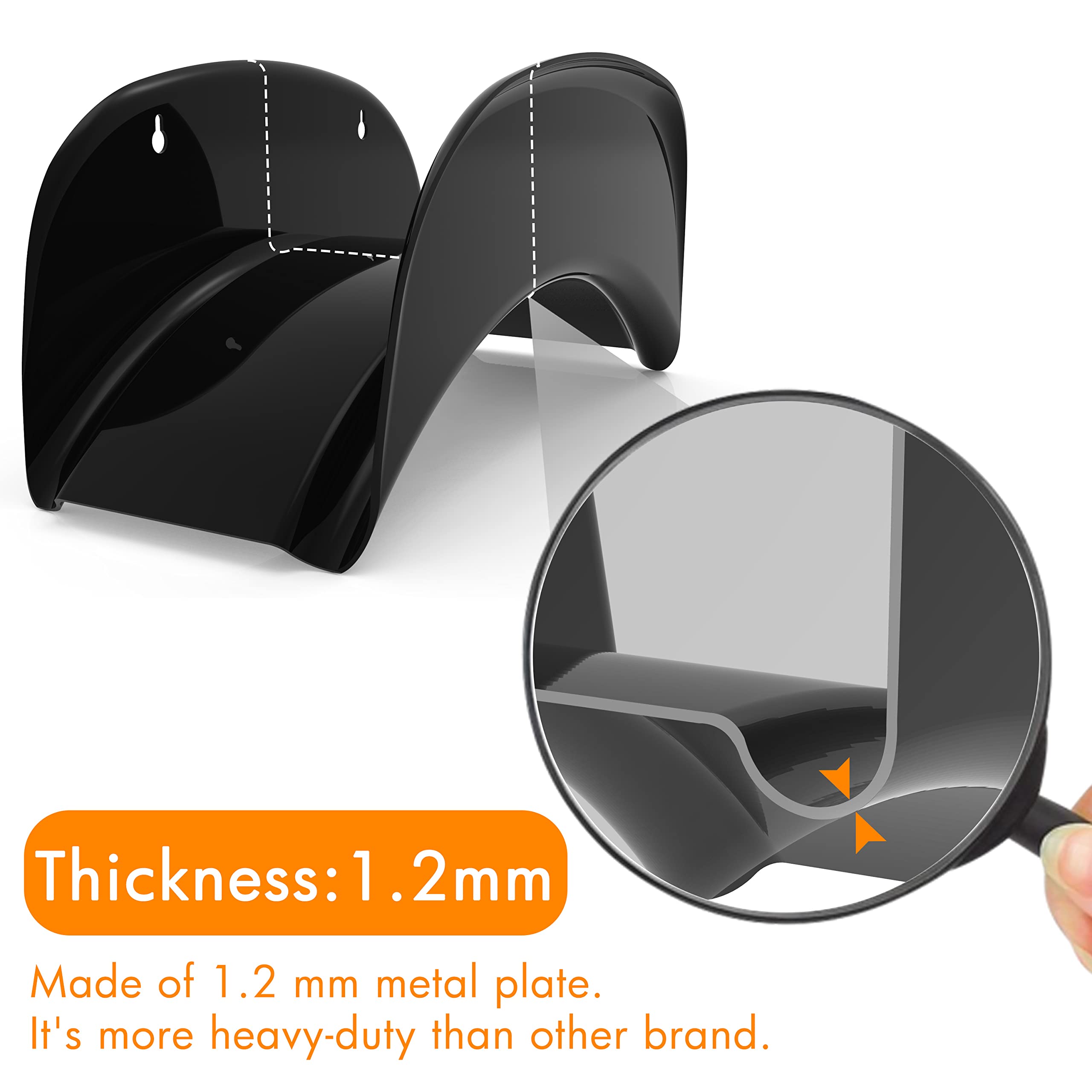 Gardzen wall-mounted hose holder with two mounting holes for secure install
