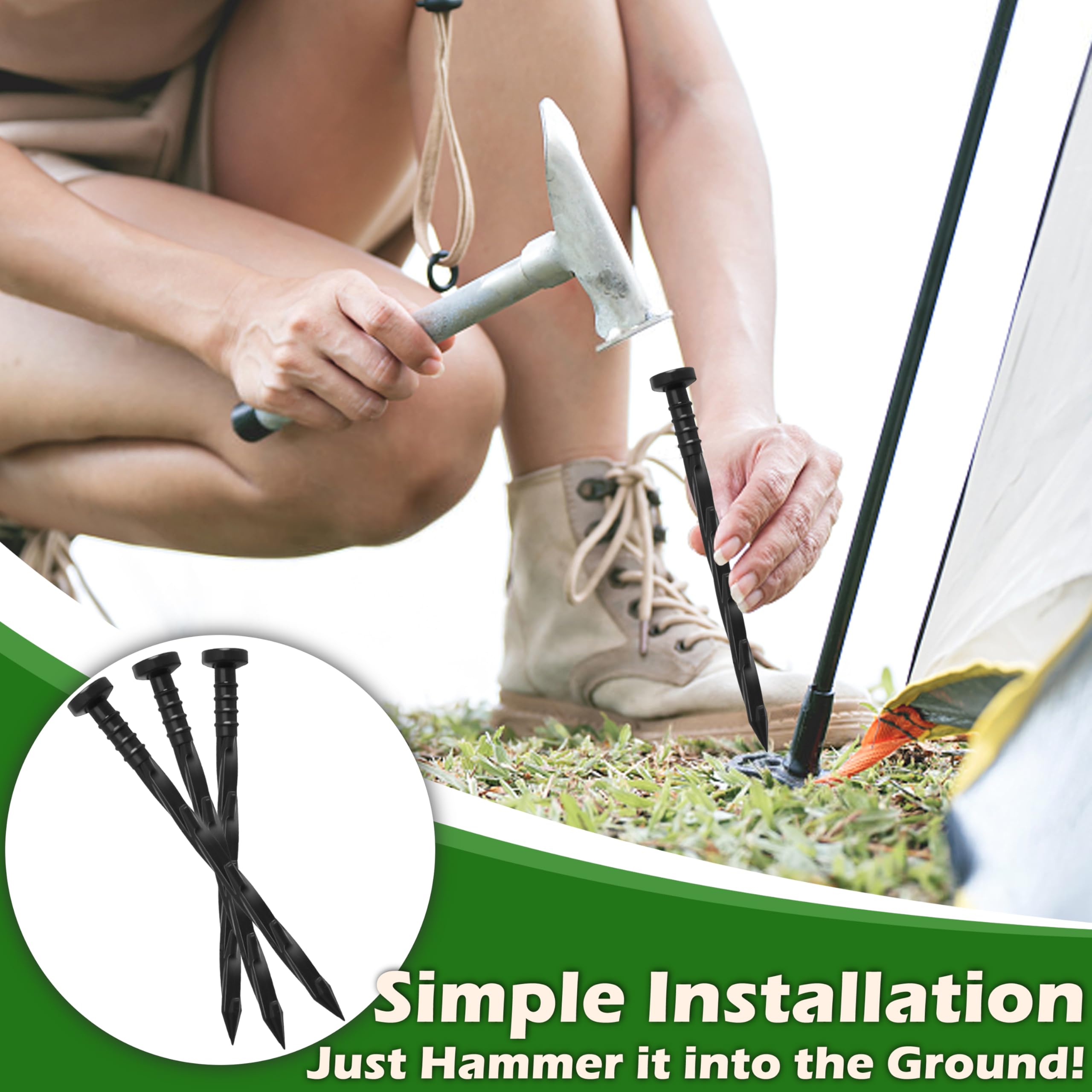 Gardzen spikes anchoring artificial turf edges for clean, neat lawns.
