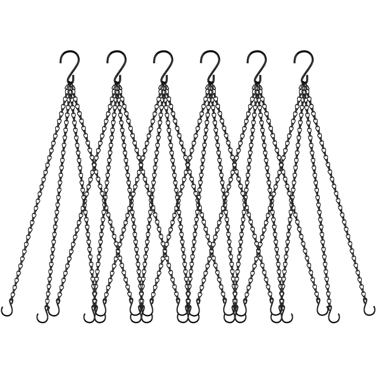 garini 6 pack 23-inch hanging chains showing sturdy metal construction for reliable plant hangers