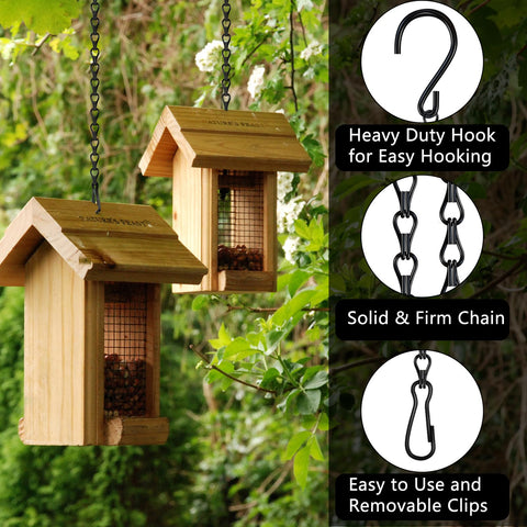 Garini adjustable hanging chain clip lets you tailor length for baskets and planters.