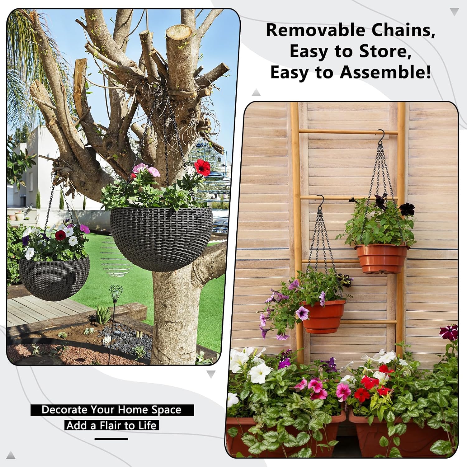 garini easy to install hanging chains simplify rearranging outdoor decor