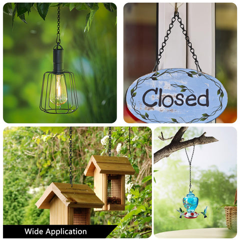 Garini bird-feeder chains setup keeps feeders elevated.