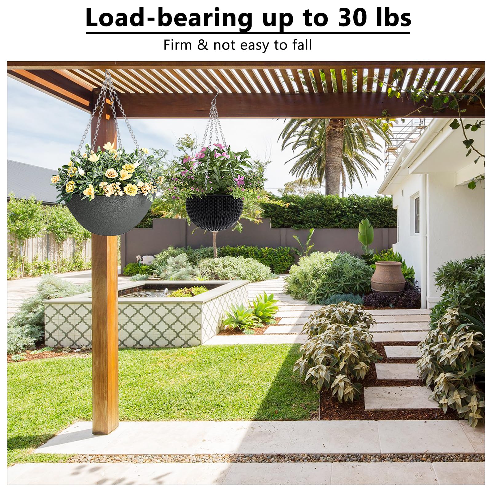 Garini hanging chain supports up to 30 lbs for heavy planters or feeders