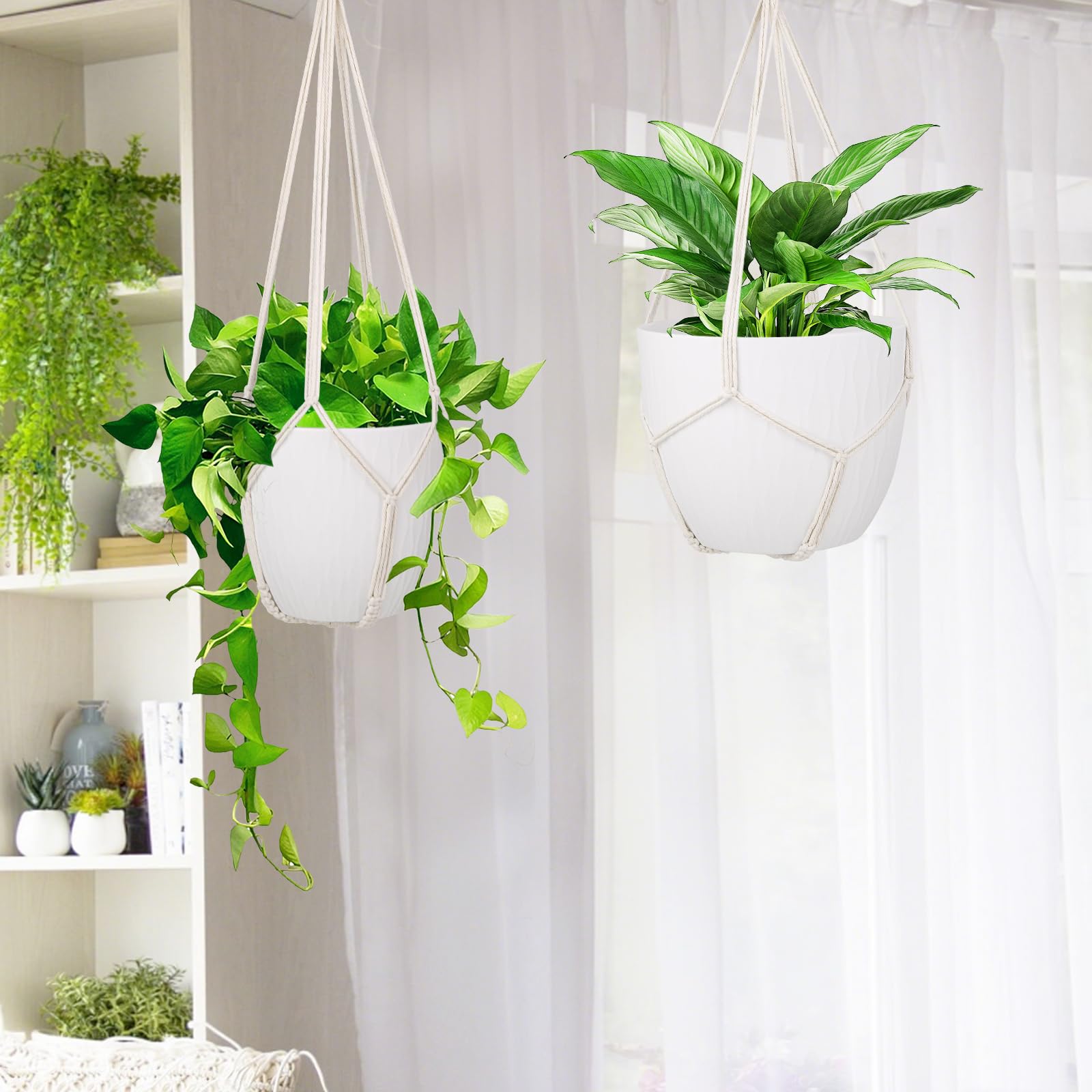 Garini indoor outdoor plant hanger suits planters up to nine inches.