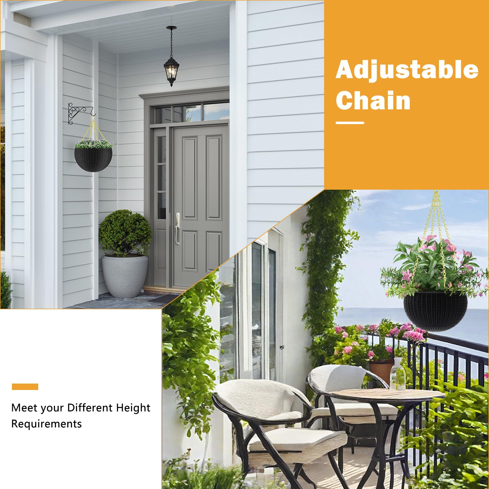 Garini multi-use chains suited for lanterns and bird feeders.