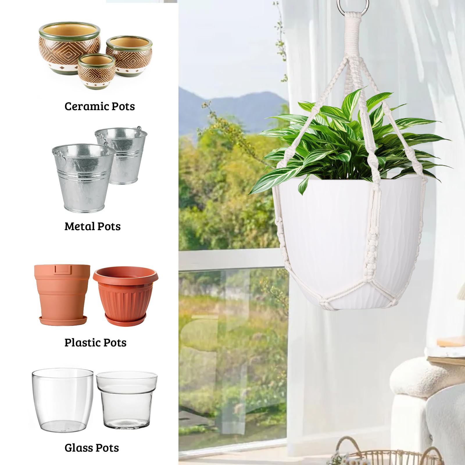 Garini 50 cm hanger adds elegant decor to kitchen or patio.