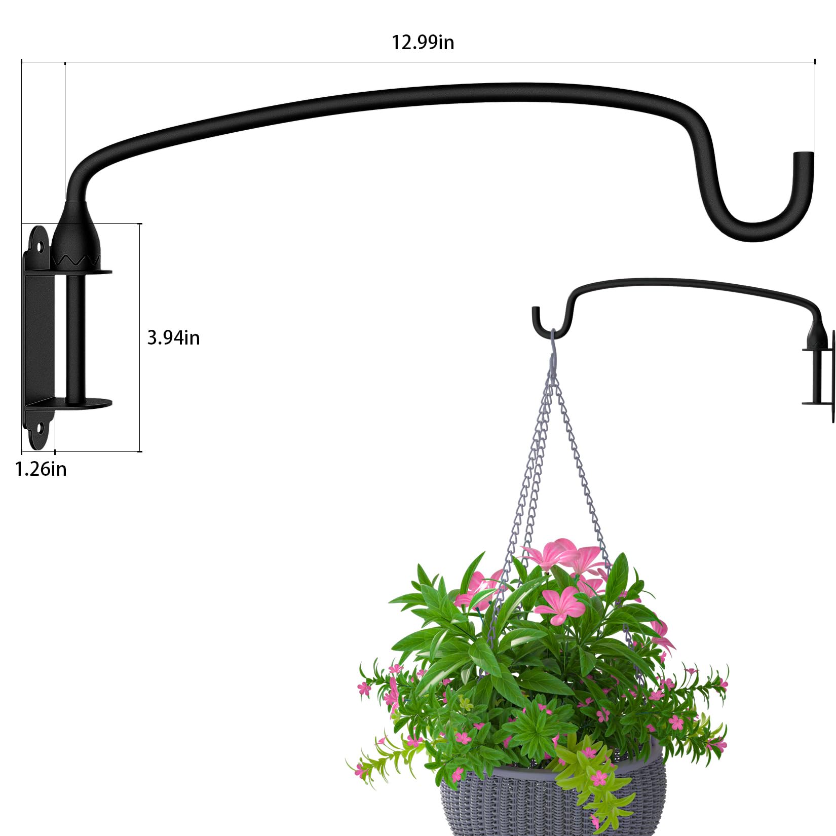 Garkup bird feeder hanger attached to a sturdy bracket for outdoor use.