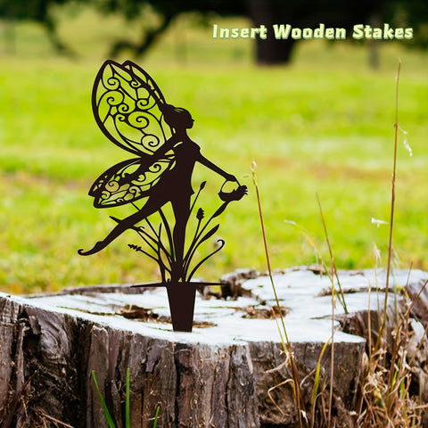 Garkup fairy garden stake spring spirit livens patios and pots with seasonal charm