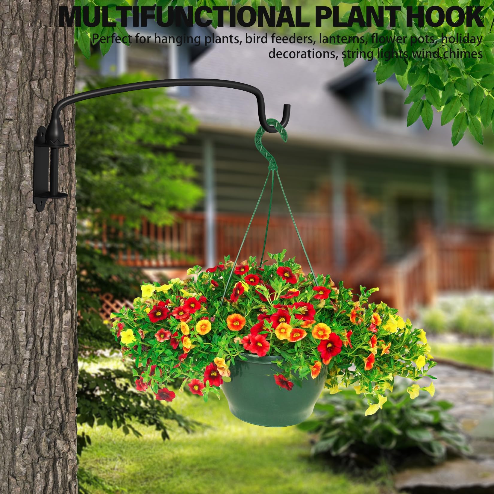 Garkup lantern hanger with anti-rust finish for outdoor lighting.