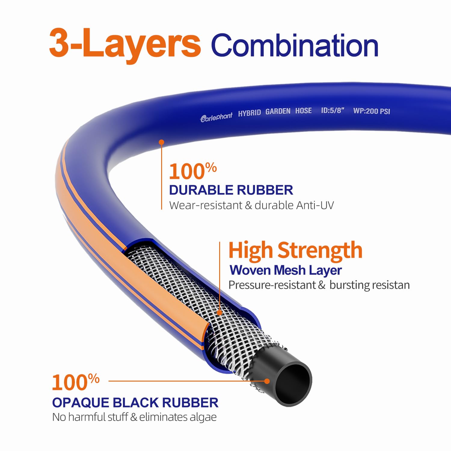 Garlephant flexible rubber hose adapts to cold and hot weather