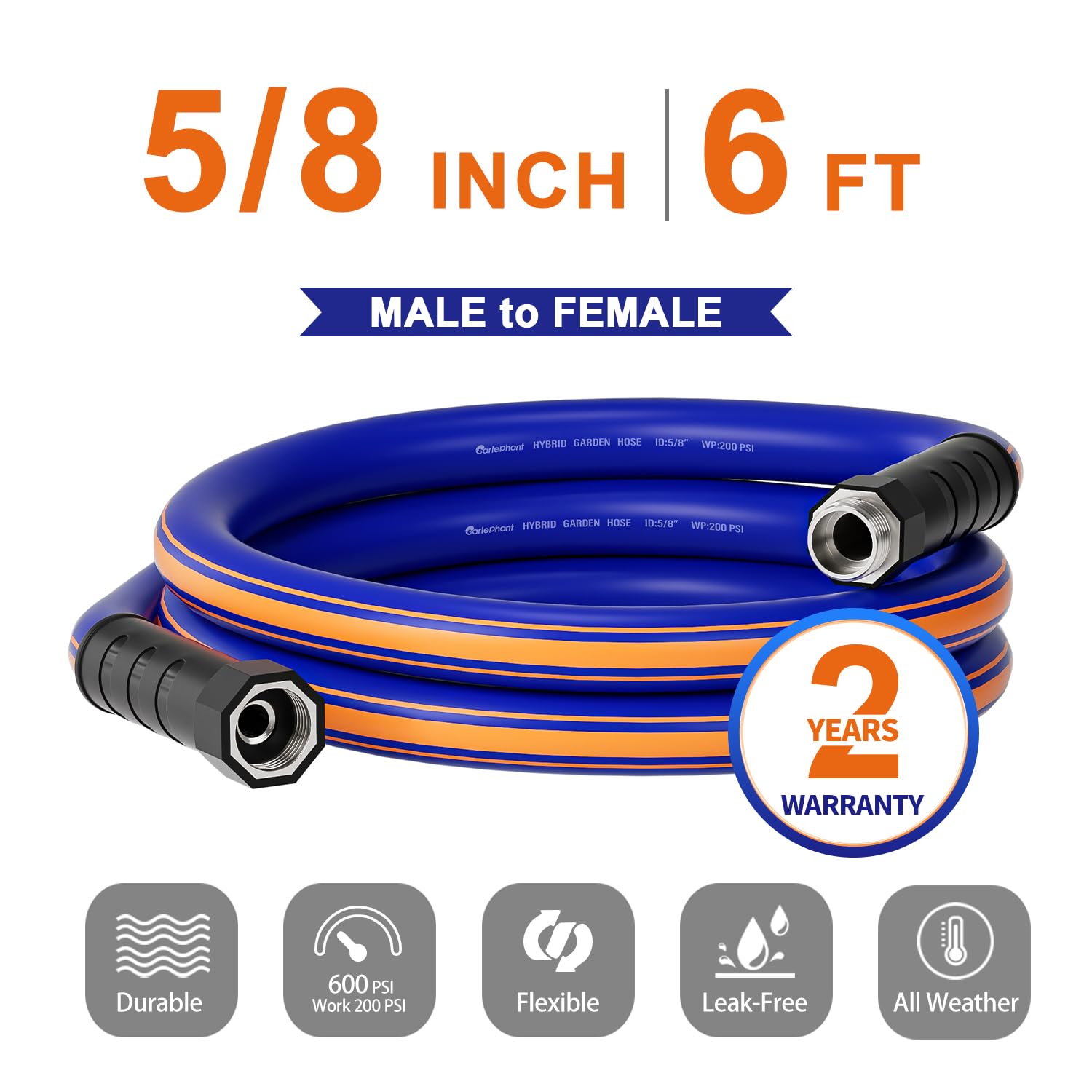 Garlephant heavy-duty braided hose for durable garden chores