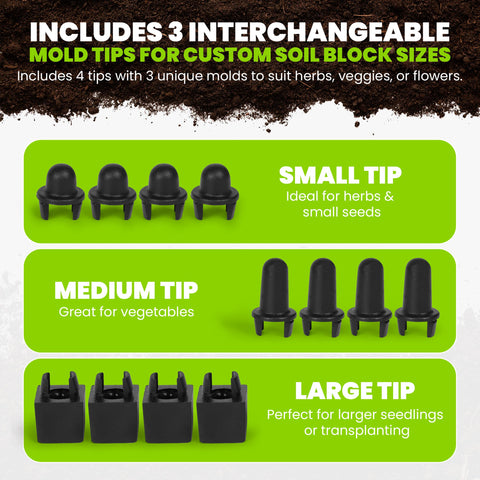 Garlump Tillerman seed pins included extend versatility for different seed kinds.