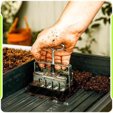 Garlump Tillerman kit supports indoor and outdoor use in greenhouses, gardens, and seed starting.