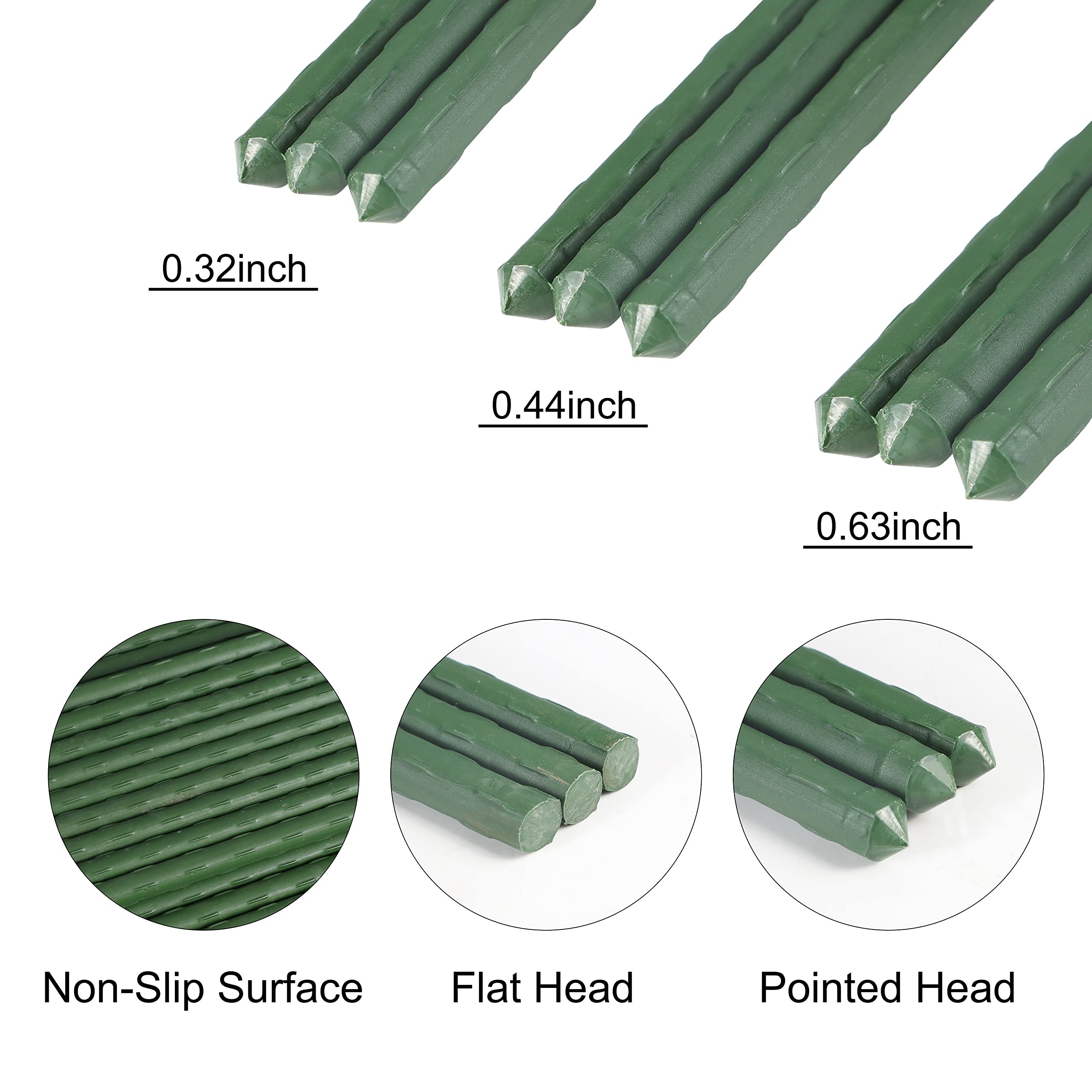 Garmeinea garden stakes in window or balcony setup for vines.