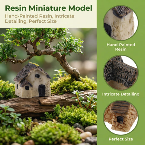 Garneck decorative fairy house for terrarium styling
