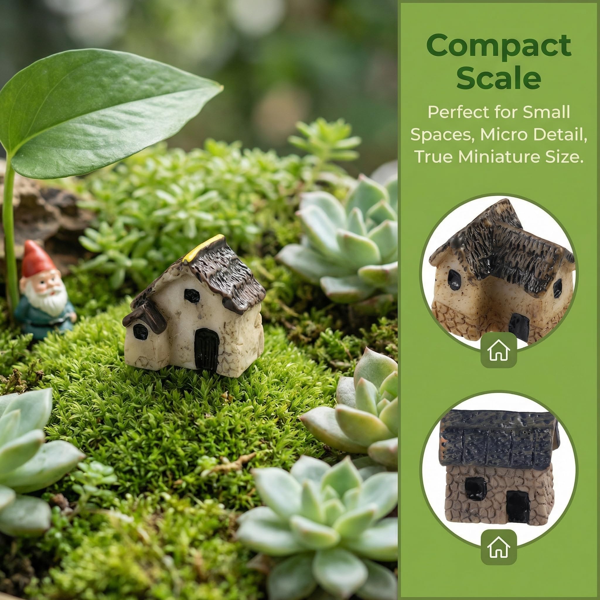 Garneck tiny village house suitable for planters and shelves