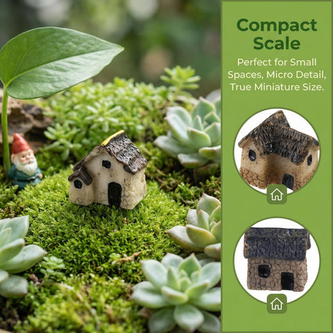 Garneck tiny village house suitable for planters and shelves