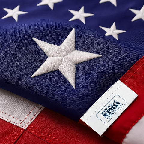 Garnetics American flag 5x8 outdoor flag with embroidered stars for durable outdoor display.