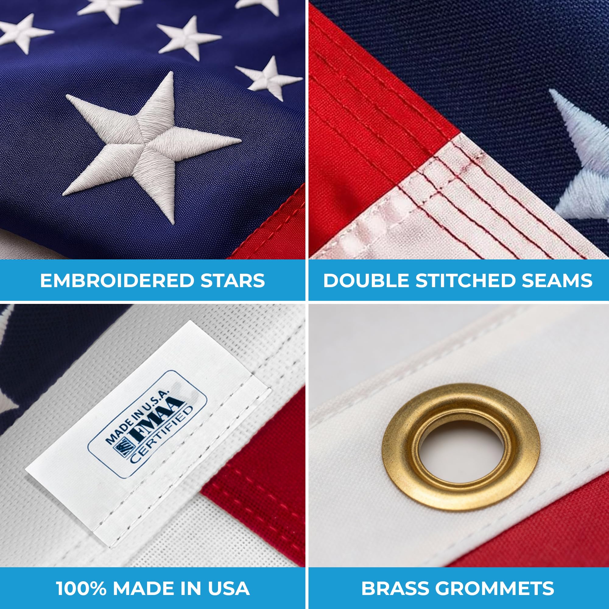 Garnetics 4x6 flag designed for high winds and stable display.